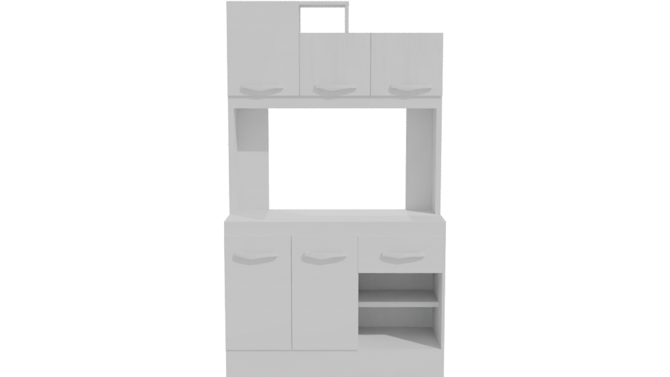 Stylish Modular Kitchen Cabinet - Professional 3D Model Render 11