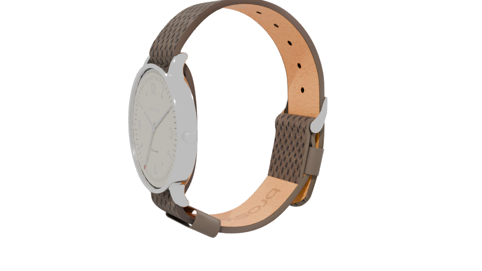 Elegant Leather Strap Watch 3D - Professional 3D Model Render 13