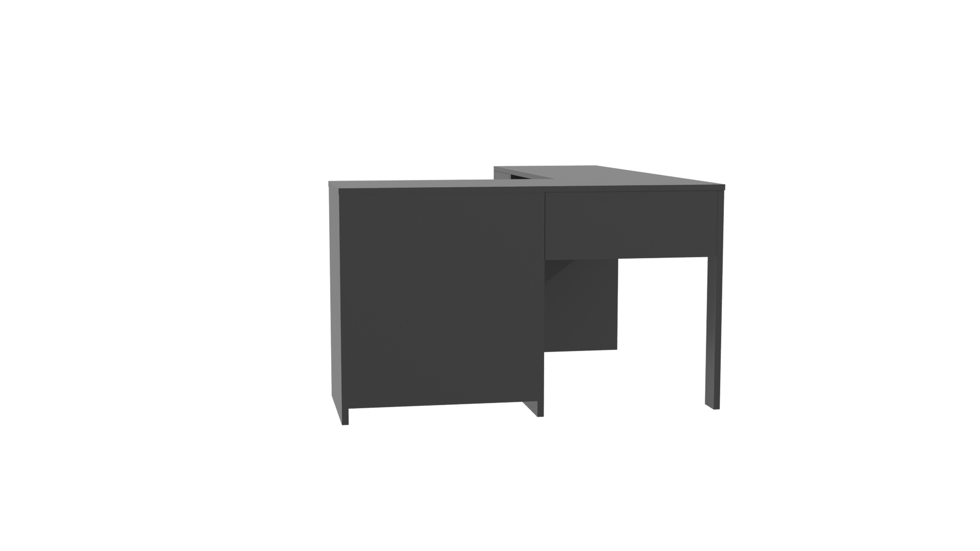 Stylish Corner Office Desk 3D - Professional 3D Model Render 3
