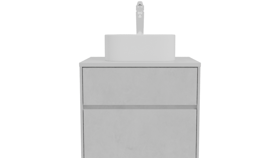 Minimalist Bathroom Vanity with Vessel Sink 3D Model - Professional 3D Model Render 11