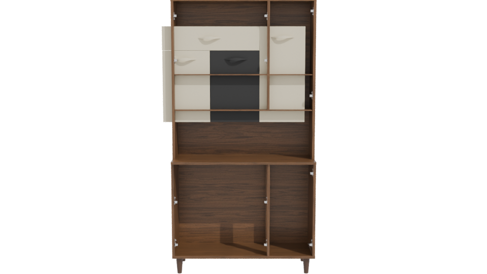 Stylish Wooden Cabinet 3D Model - Professional 3D Model Render 11