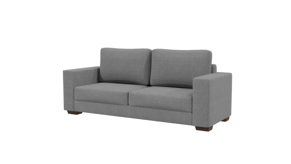 Stylish Grey Sofa 3D Model - Professional 3D Model Render 3