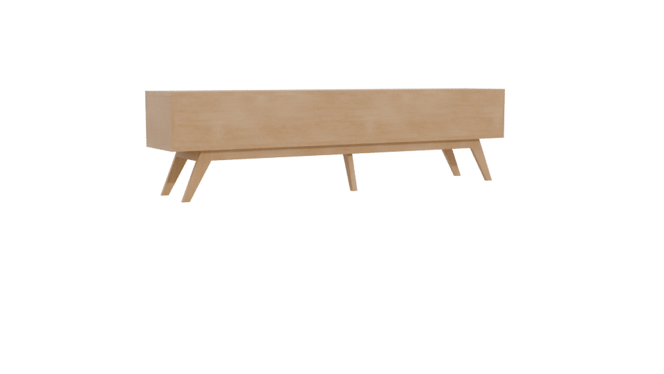Contemporary Wooden Console Table 3D - Professional 3D Model Render 4