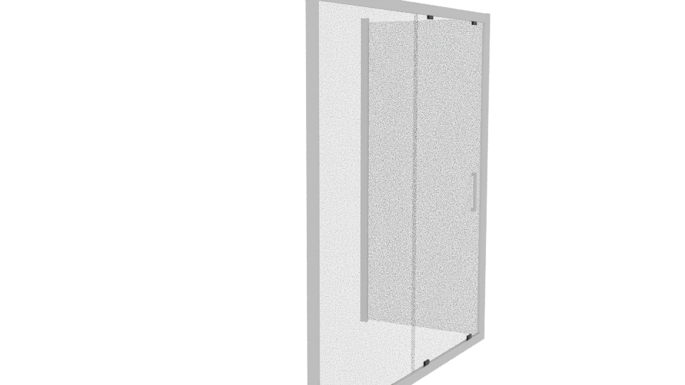 Modern Sliding Glass Shower Door - Professional 3D Model Render 9