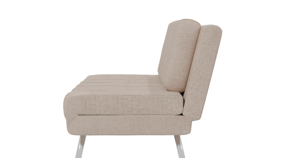 Contemporary Fabric Sofa Bed 3D Model - Professional 3D Model Render 2