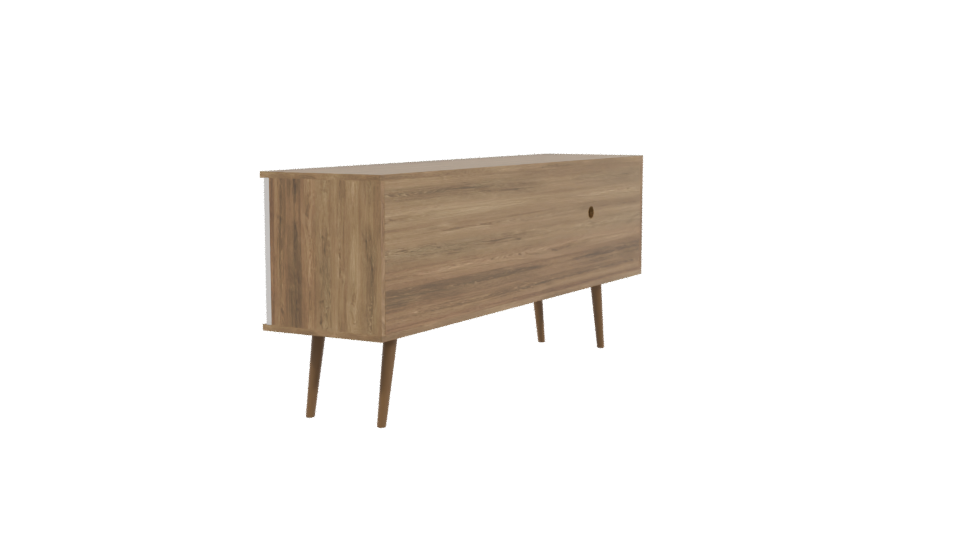 Stylish Wooden TV Stand 3D - Professional 3D Model Render 3