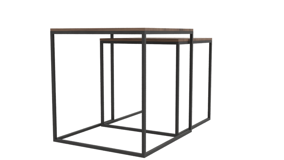 Nested Modern Coffee Tables 3D Model - Professional 3D Model Render 9