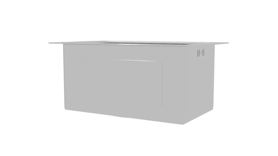 Stylish Stainless Steel Kitchen Sink 3D Model - Professional 3D Model Render 3