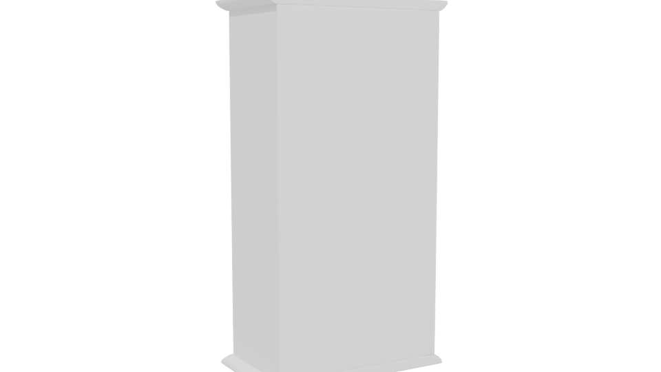 Elegant Minimalist Glass-Front Cabinet 3D Model - Professional 3D Model Render 4