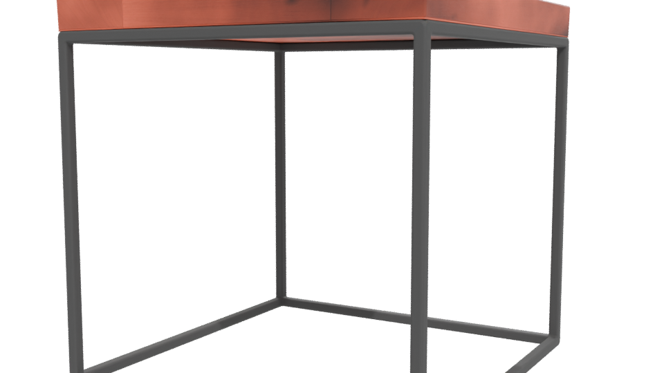 Modern Industrial Coffee Table 3D Model - Professional 3D Model Render 12