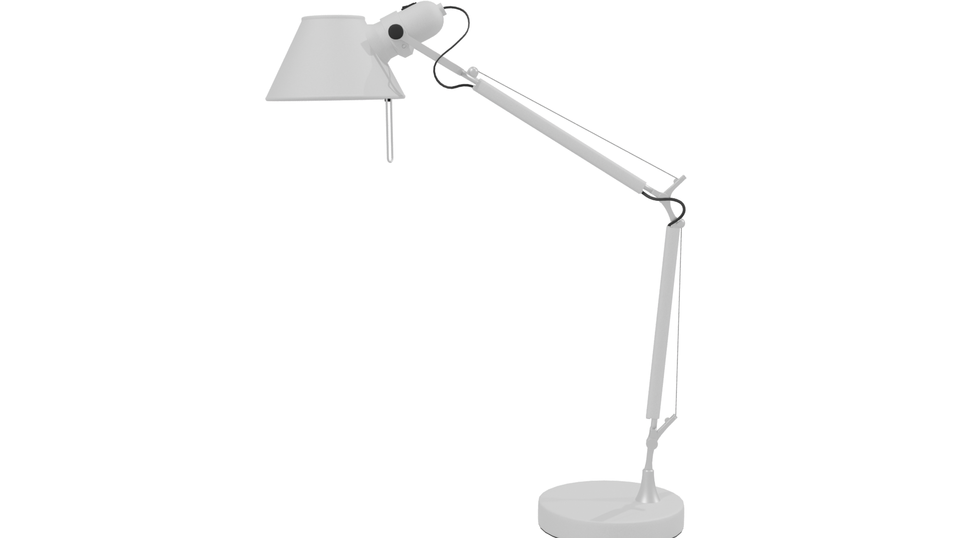 Stylish White Desk Lamp 3D - Professional 3D Model Render 2
