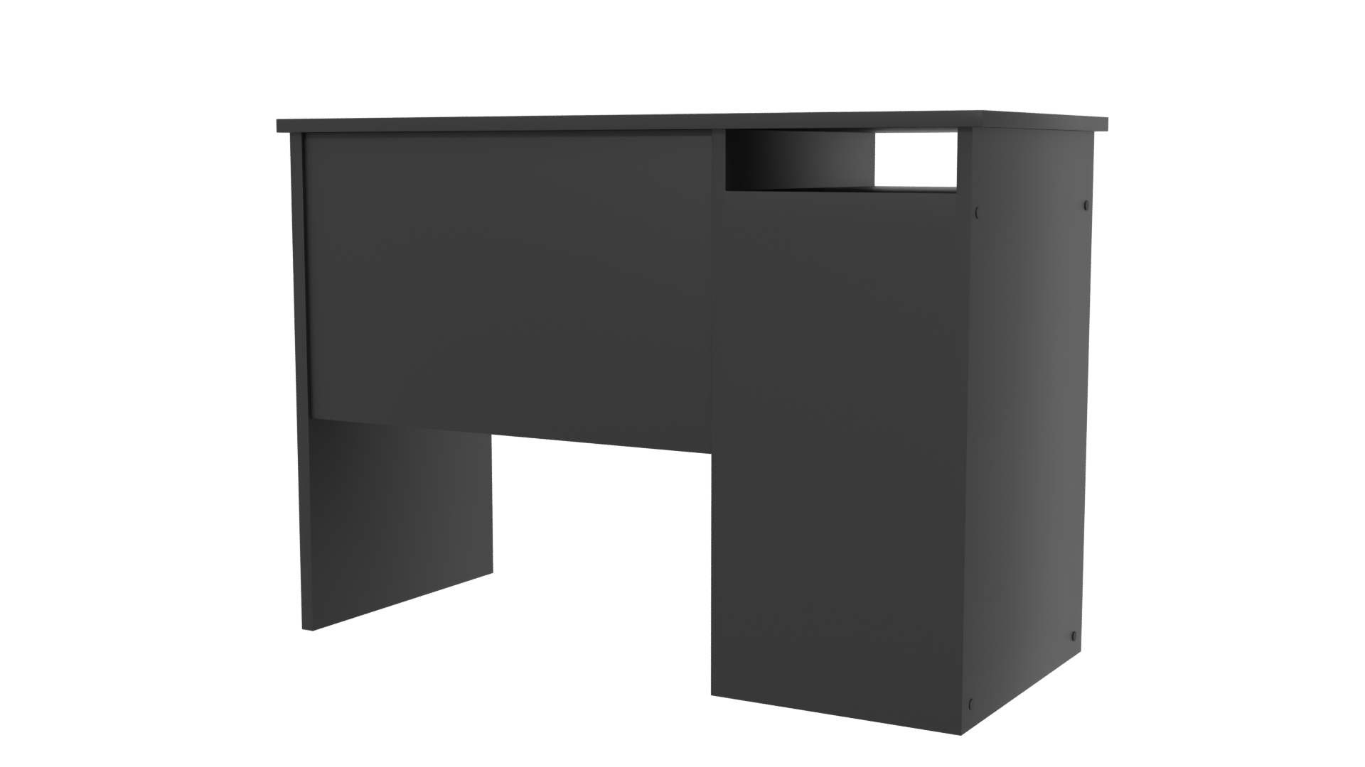 Stylish Black Writing Desk 3D - Professional 3D Model Render 6