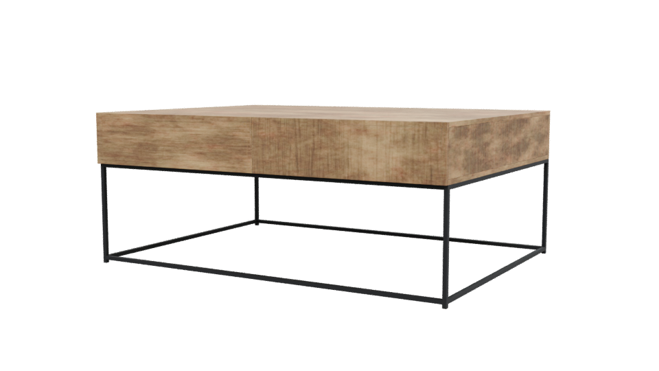 Stylish Wooden Coffee Table Model - Professional 3D Model Render 12