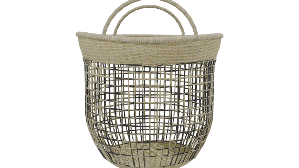 Stylish Woven Storage Basket 3D - Professional 3D Model Render 2