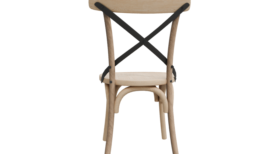 Classic Wooden Dining Chair Model - Professional 3D Model Render 11