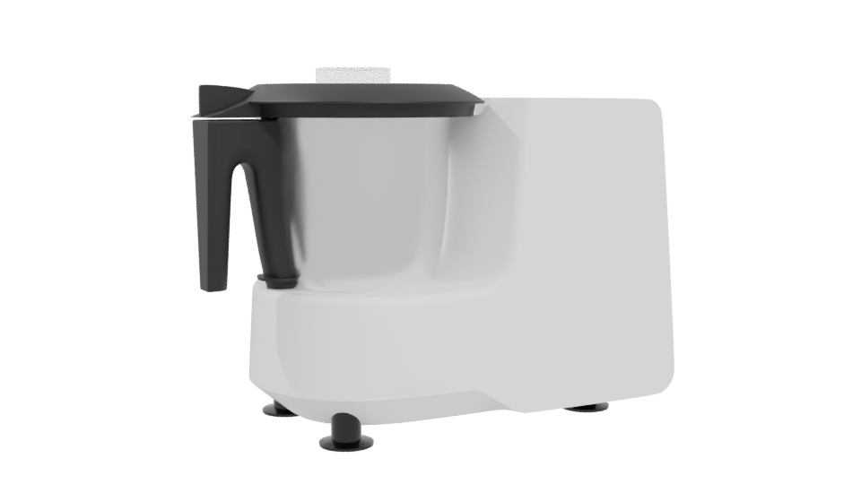 Modern Kitchen Food Processor 3D Model - Professional 3D Model Render 4