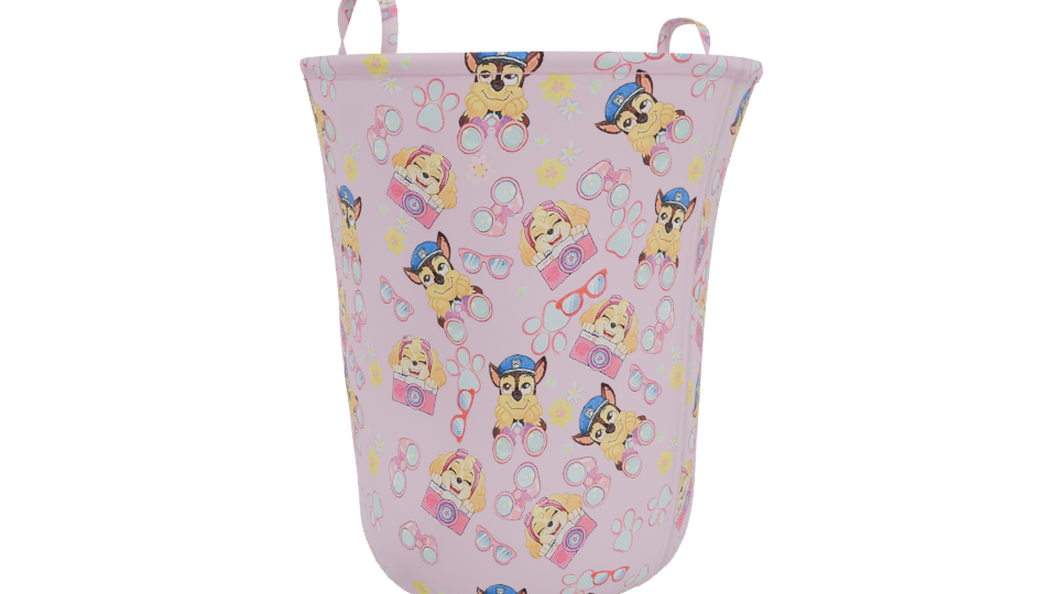 Stylized Pink Kids Storage Bin 3D Model - Professional 3D Model Render 4