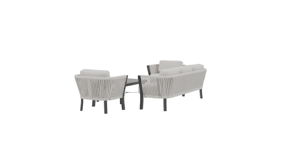 Stylish Outdoor Sofa Set 3D - Professional 3D Model Render 3