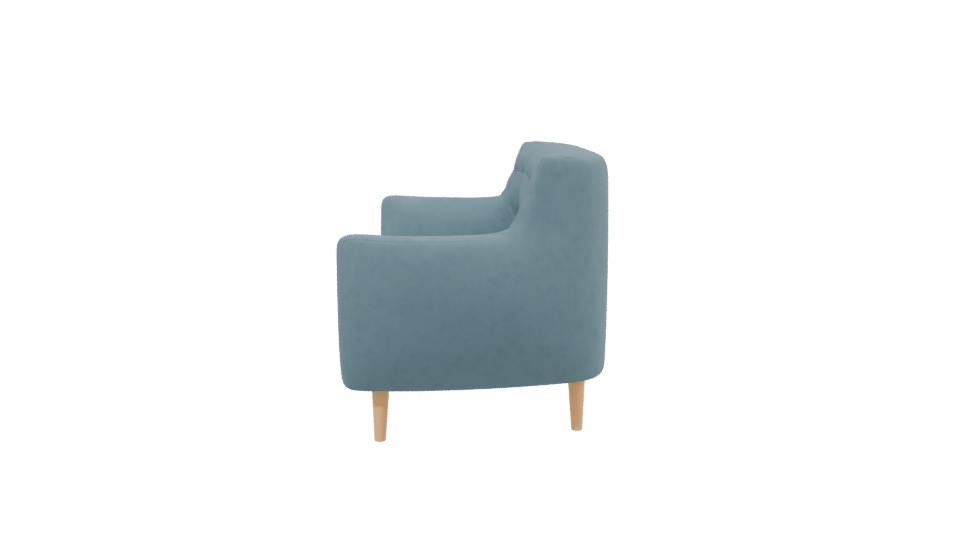 Stylish Mid-Century Sofa Model - Professional 3D Model Render 2