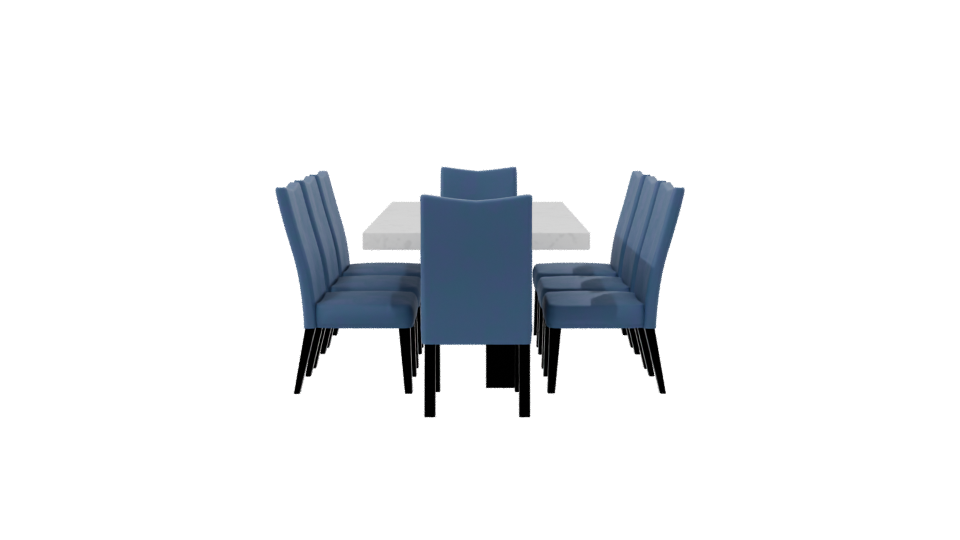 Modern Dining Table Set 3D - Professional 3D Model Render 8