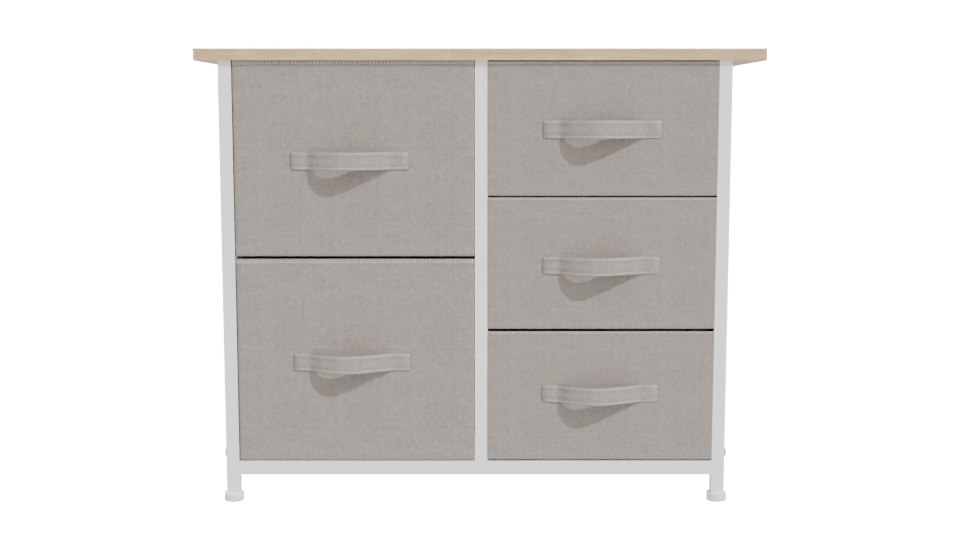 Contemporary Fabric Storage Cabinet 3D Model - Professional 3D Model Render 11
