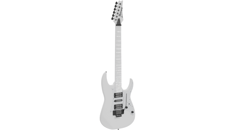 Stylized Electric Guitar Model - Professional 3D Model Render 10