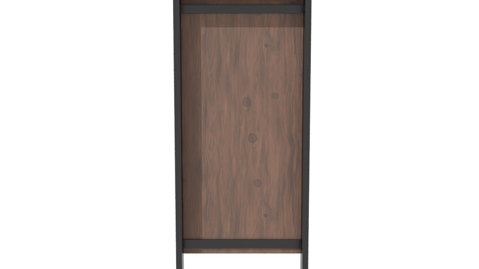 Rustic Wooden Storage Unit 3D - Professional 3D Model Render 2