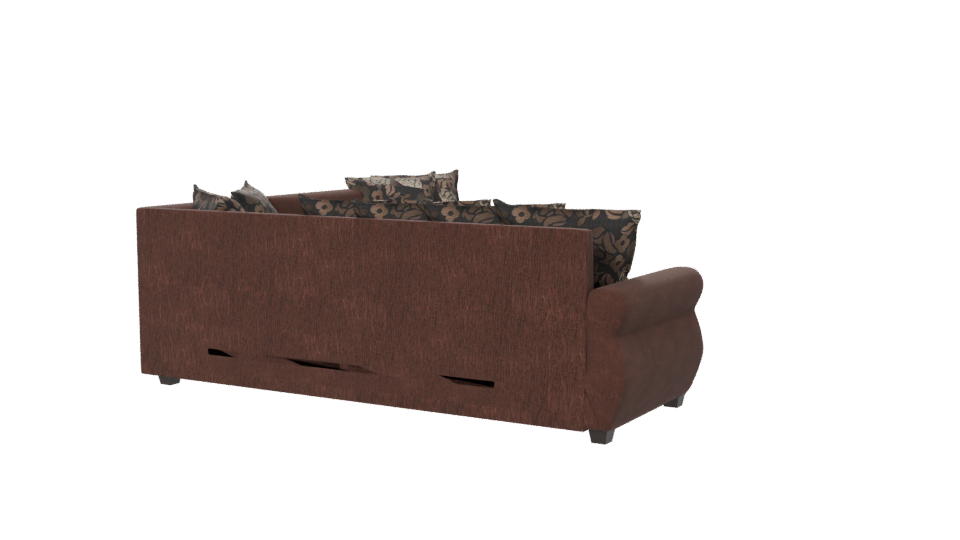 Bolonia Coffee Fabric Sectional Sofa 3D - Professional 3D Model Render 6