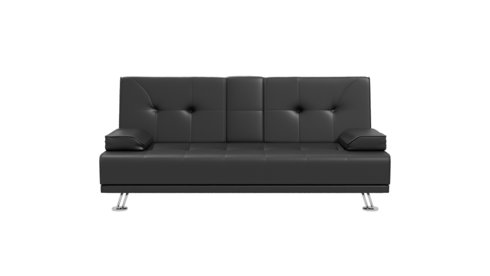 Stylish Black Sofa 3D Model - Professional 3D Model Render 11