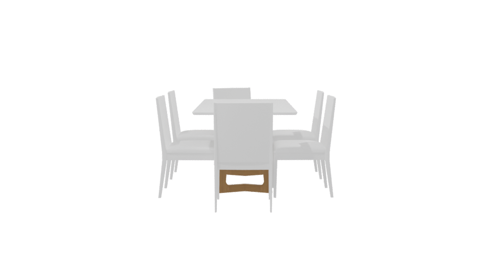 Stylish Modern Dining Table with Chairs 3D Model - Professional 3D Model Render 8