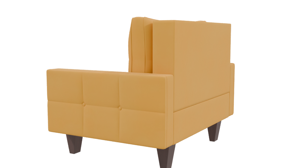 Stylish Yellow Sofa 3D Model - Professional 3D Model Render 3