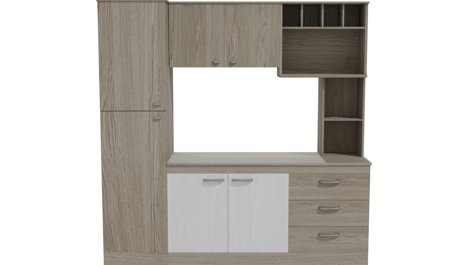 Stylish Wooden Cabinet Model - Professional 3D Model Render 11