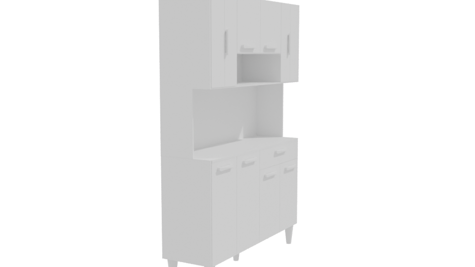 Stylish Modern Kitchen Cabinet 3D Model - Professional 3D Model Render 9