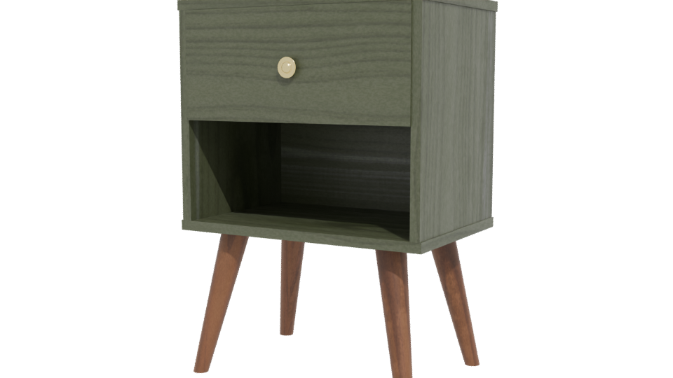 Stylish Wooden Nightstand 3D - Professional 3D Model Render 12