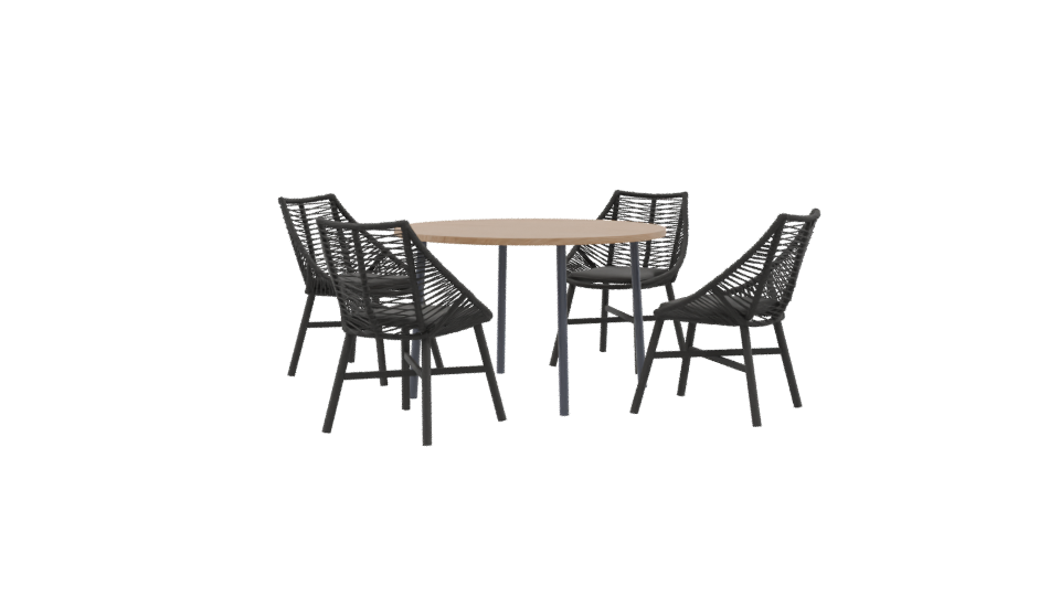 Stylish Dining Table Set 3D - Professional 3D Model Render 9