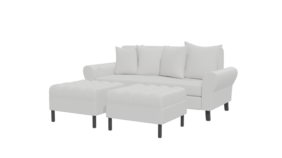 Stylish Modern Sofa 3D Model - Professional 3D Model Render 12