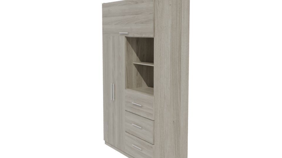 Contemporary Storage Cabinet 3D Model - Professional 3D Model Render 13