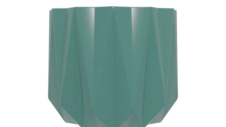 Stylized Geometric Plant Pot 3D - Professional 3D Model Render 5