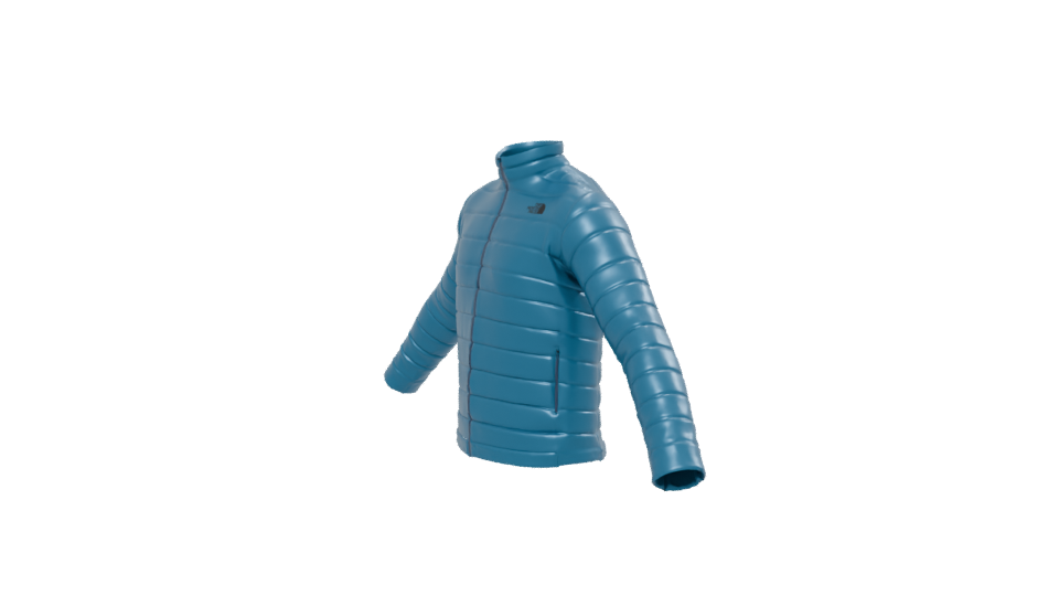 Stylish Insulated Puffer Jacket 3D Model - Professional 3D Model Render 13