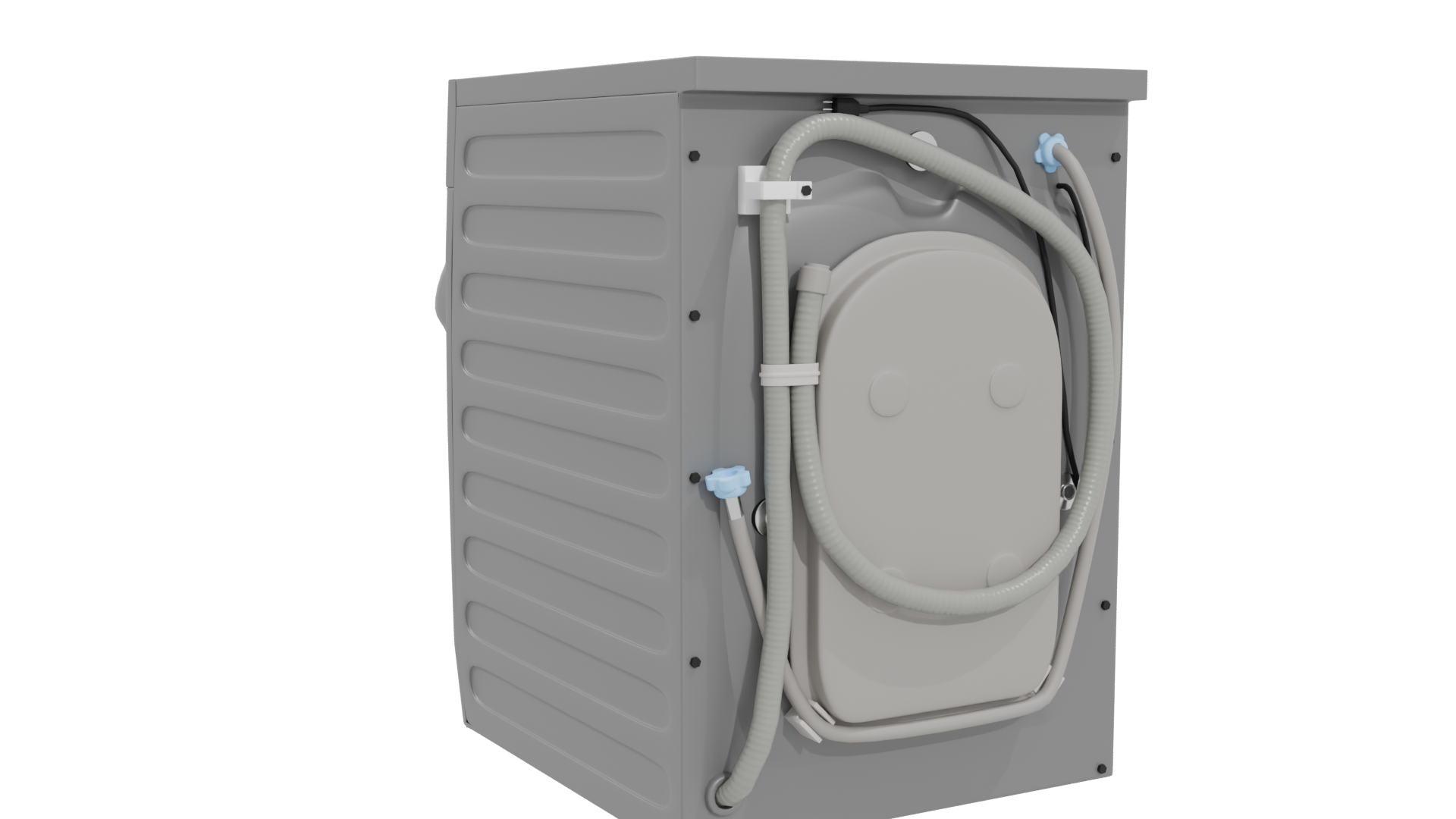 Sleek Front-Loading Washer Model - Professional 3D Model Render 4