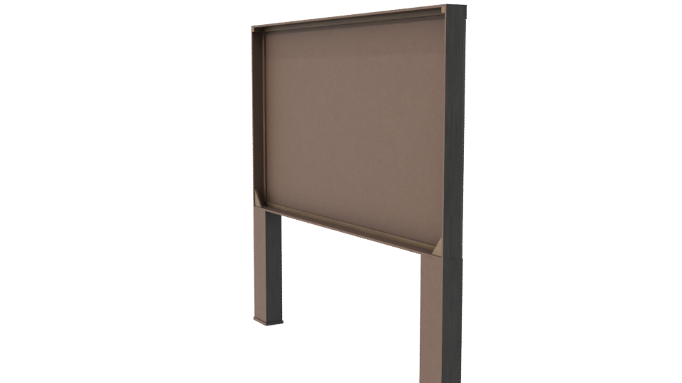 Elegant Upholstered Bed Headboard 3D Model - Professional 3D Model Render 7