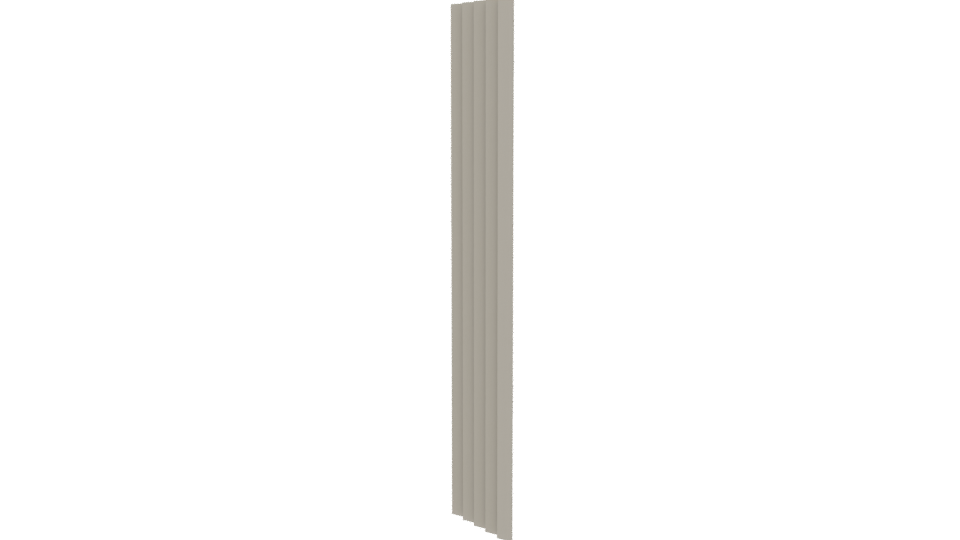 Stylized Vertical Slatted Column Model - Professional 3D Model Render 7