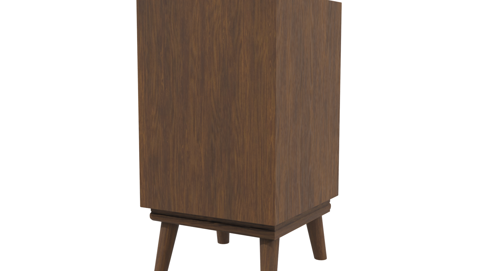 Stylish Wooden Storage Cabinet 3D - Professional 3D Model Render 3