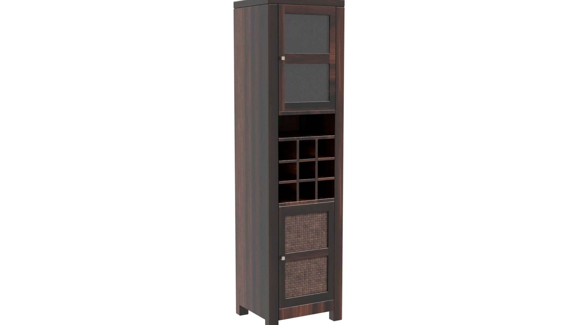 Stylish Wooden Display Cabinet 3D - Professional 3D Model Render 10