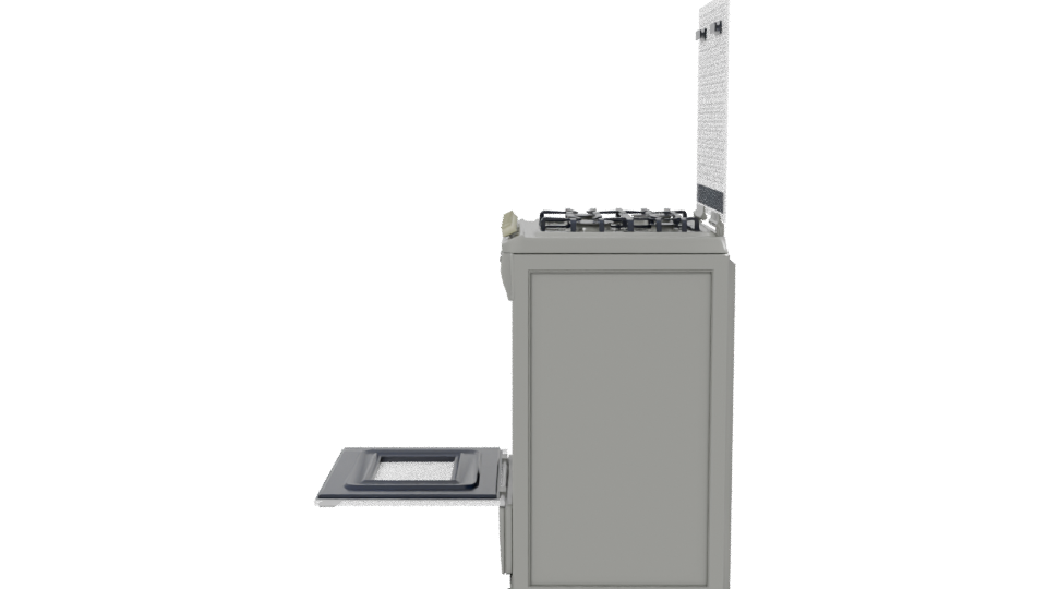 Gas Oven Range Appliance 3D - Professional 3D Model Render 2