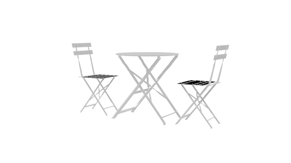 Stylish Patio Table Set Model - Professional 3D Model Render 9