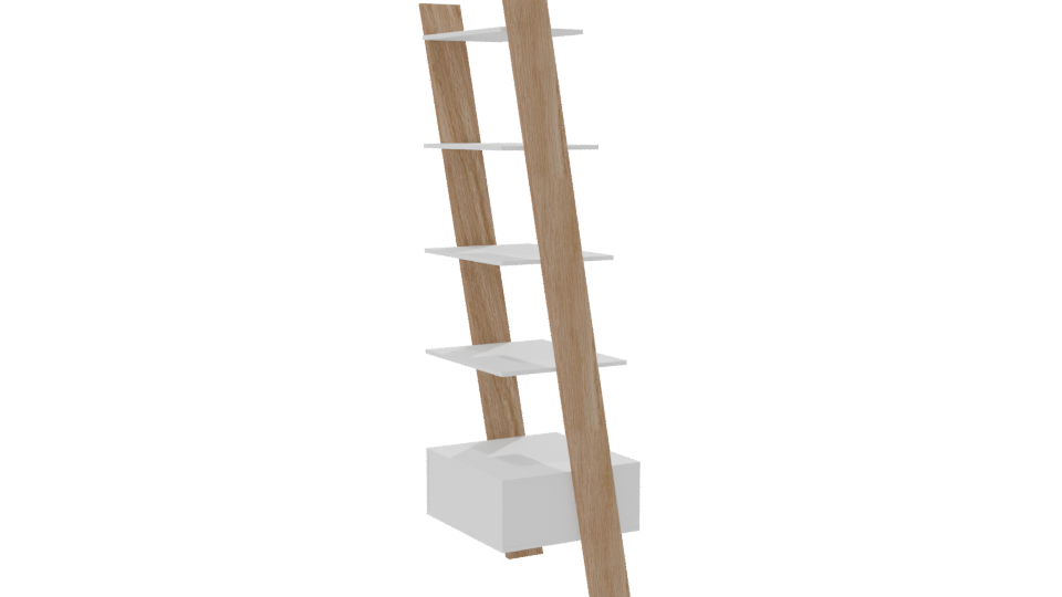 Stylish Modern Bookshelf 3D - Professional 3D Model Render 7