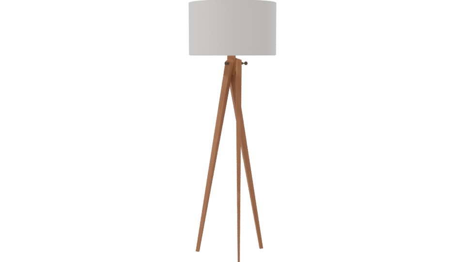 Stylish Modern Tripod Floor Lamp - Professional 3D Model Render 8
