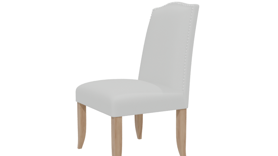 Elegant White Dining Chair Model - Professional 3D Model Render 13