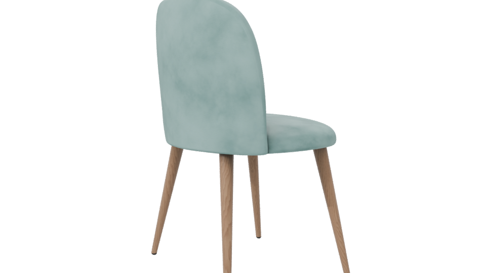 Stylish Modern Fabric Dining Chair 3D Model - Professional 3D Model Render 7